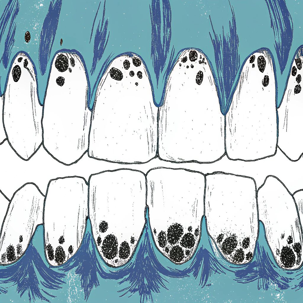 Sharp pain when chewing indicating deep tooth decay