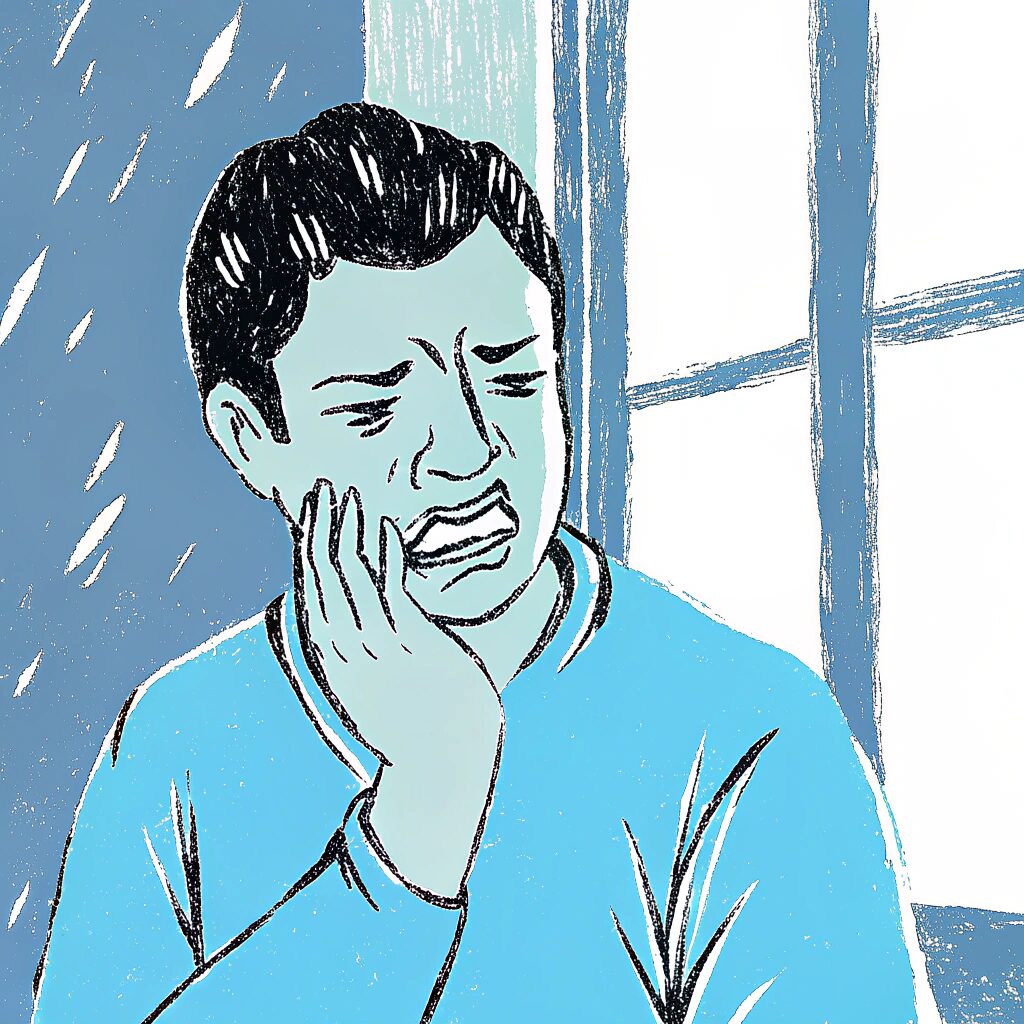 Tooth sensitivity to hot, cold, or sweet foods