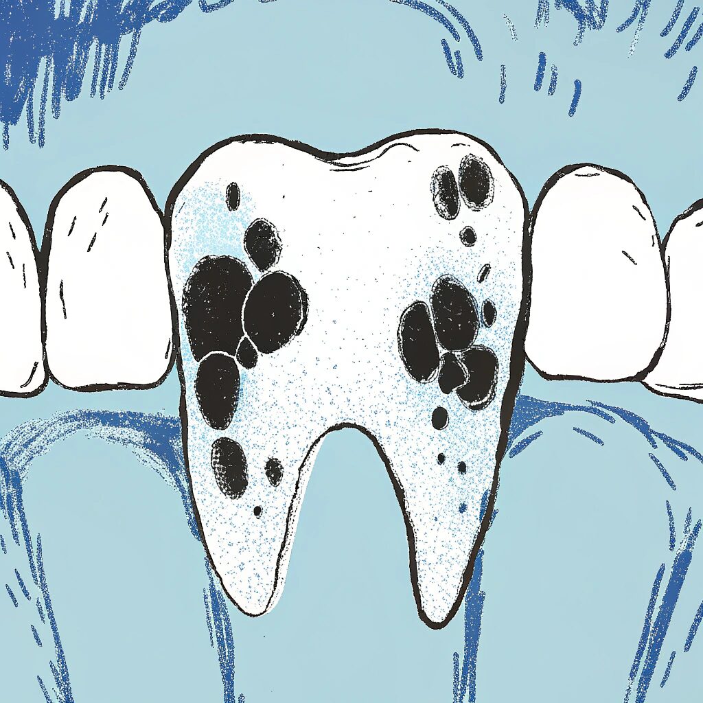 Visible tooth cavities needing dental treatment in Banjara Hills, Hyderabad
